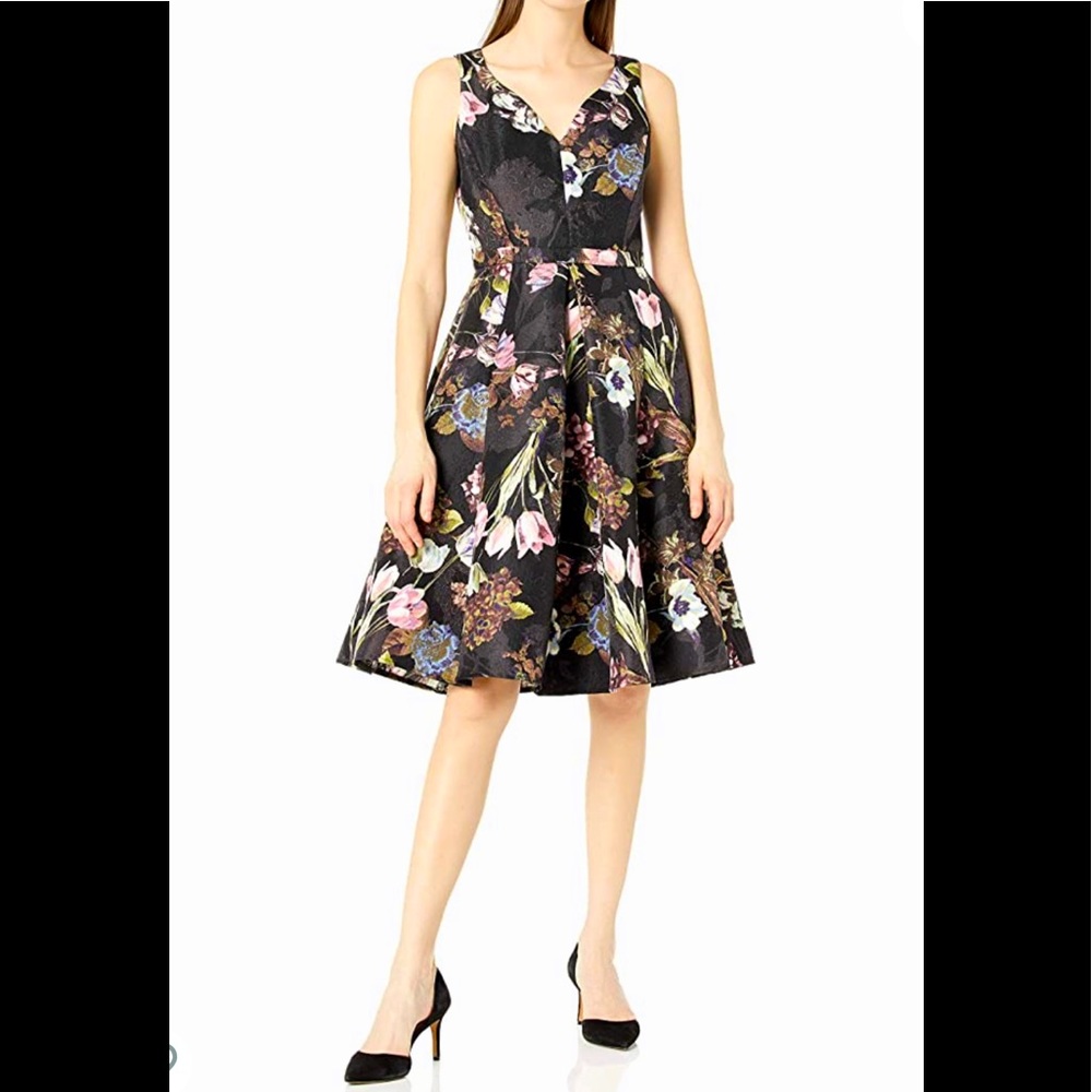 Fit and Flare Floral Print Dress by Gabby Skye